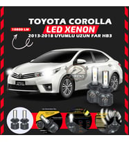 Toyota Corolla 2013-2018 Uzun Far Uyumlu Şimşek Etkili Led Xenon Premium Series HB3