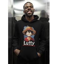 Tasarım Monkey D. Luffy Baskılı Unisex Oversize Anime Karakter Hoodie