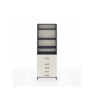 Arges Dolap 4 Raflı 5 Çekmeceli 88x30x243 Antrasit-Aytaşı