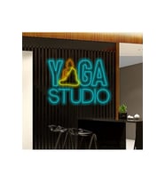 YOGA STUDIO Yazılı ve Şekilli Neon Tabela