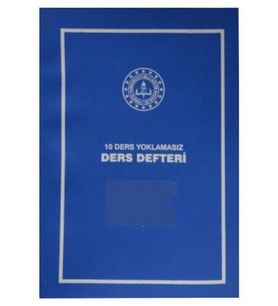Ders Defteri 10 Dersli Yoklamasız Lise Mavi Plastik Kapak