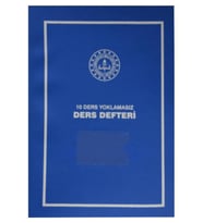 Ders Defteri 10 Dersli Yoklamasız Lise Mavi Plastik Kapak