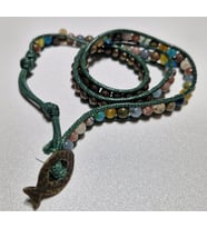 El Yapımı Doğal Taş Tasarım Bileklik, Hediyelik Şık , Üçlü, Moli Tasarım, Yeşilli, 6152001056