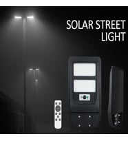 Güneş Enerjili 200W LED Projektör - Sensörlü, IP65 Su Geçirmez Beyaz Işık + Uzaktan Kumandalı (Siyah)