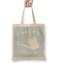 I wet my plants Bez Çanta Uzun Saplı