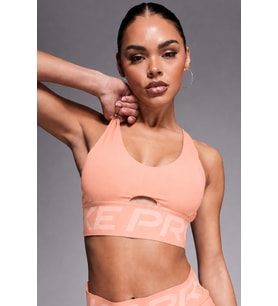 Nike Pro Indy Plunge-Support Bra Kadın Spor Bra Turuncu