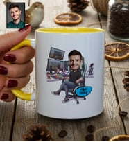 Kişiye Özel Karikatürlü Gamer Arkadaşa Hediye Kupa Bardak Doğum Günü Hediyesi