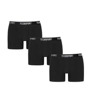 Techsport Boxer Short 3 Pack Erkek Boxer (3'lü) BX3001 Siyah