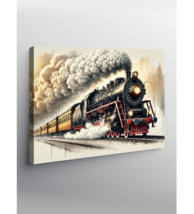 Kanvas Tablo Nostaljik Buharlı Tren
