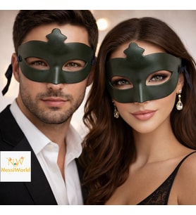 Yeşil Gizemli Masquerade Maskesi