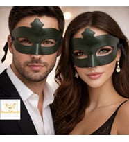 Yeşil Gizemli Masquerade Maskesi