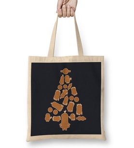 Minions Gingerbread Christmas Tree Bez Çanta Uzun Saplı