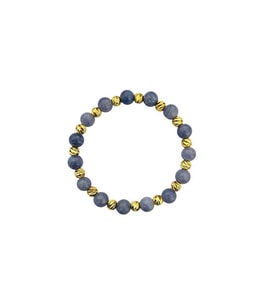 MK TASARIM GERÇEK MOR KUVARS TAŞI BİLEKLİK MK.031.007 (Çok Renkli)