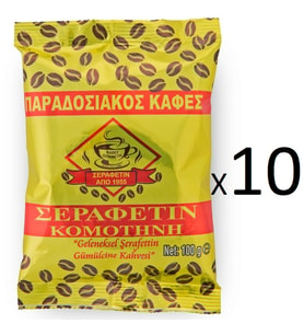 Meskahve Gümülcine Harmanı Sekiz Çekirdekli Şerafettin Türk Kahvesi 1.000G (100GX10adet)