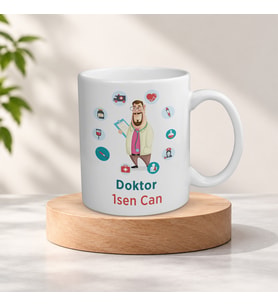 Kişiye Özel İsimli Doktor Meslek Kupa Bardak