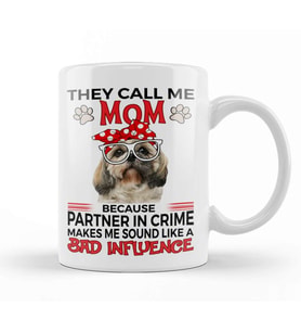 Shih Tzu Gift Shih Tzu Mom Gift Bandana Kupa Bardak Porselen