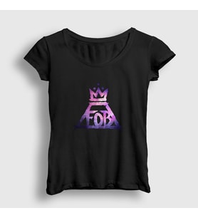 Presmono Kadın Siyah Mania Fall Out Boy T-Shirt 62628tt