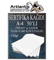 A4 Sertifika Kağıdı Kalın 50 Adet Gramajlı Fotokopi Kağıdı 120 gr Tüm Yazıcılara Uyumlu 21x29.7 cm Kalın Baskı Kağıdı (Beyaz)