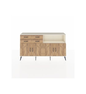 Arges Konsol 4 Raflı 4 Çekmeceli 4 Kapaklı 176x30x99 Aytaşı-Çam