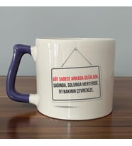 Göt Sadece Arkada Değildir Baskılı Mor Kulplu D Kupa