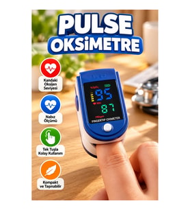 Hassas Ölçümlü Parmak Tipi Pulse Oksimetre – Kompakt ve Taşınabilir