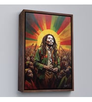 Çerçeveli Bob Marley Tablosu (Kahverengi)