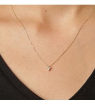 Minik Üç Taşlı Kolye (Altın)