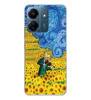 Xiaomi Redmi 13C Uyumlu Vincent Van Gogh Tasarımlı Şeffaf Telefon Kılıfı