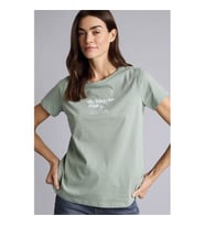 Defacto Regular Fıt Açık Haki Kadın T-Shirt H1383AX/KH434
