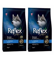 Reflex Plus Orta Büyük Irk Somonlu Yetişkin Köpek Maması 3 Kg 2 Adet