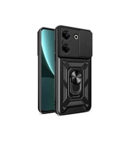 Tecno Camon 20 Pro 4G Uyumlu Kılıf Magnetik Standlı Kamera Korumalı Zore Sürgülü Vega Kapak