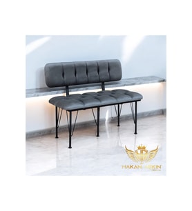 Metal Ayaklı Metal Alt Kasalı Füme Bench Bank
