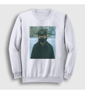 Presmono Unisex Beyaz Dj Techno I Hate Models Sweatshirt 553441tt