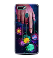 Oppo A5S A15 A16 A54 A55 A73 A74 Kılıf Desemli Silikon Finger planet 1740