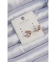 Xuping Rose Renk Zirkon Taşlı Bombeli Topçuk Earcuff Küpe 5886 - HPSBYI7518-1151