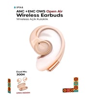 FB-14 IPX4 Su geçirmez ANC - ENC Gürültü Önleyici Kablosuz AirPods 5.4 Bluetooth Dokunmatik Kulaklık (Krem)