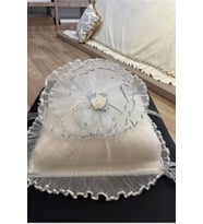 Saten Bohça Dantelli İşleme Güllü Güpürlü Özel Tasarım Bohça Süslü Söz Nişan Hurcu Çeyizlik 50×40