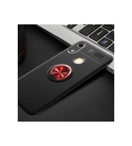 Huawei Honor 8A Uyumlu Kılıf Zore Ravel Silikon Kapak (Siyah-Kırmızı)