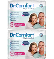Dr.Comfort Yetişkin Hasta Bezi Bel Bantlı Tekstil Yüzeyli S - Küçük - Small 60 Adet (2PK*30)