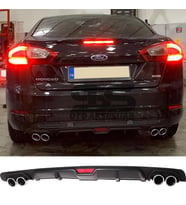 Ford Mondeo MK4 Difüzör Arka Tampon Eki 4 Egzoz Çıkışlı Siyah