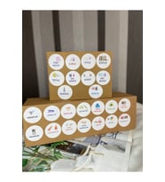 Karışık Okul Serisi Sevimli Yuvarlak Sticker Mat Etiket 4 Cm (24 Adet)