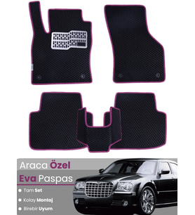 CHRYSLER 300C (2004-2011) Uyumlu EVA Paspas Tam Set–Araca Özel,Su Geçirmez,Kolay Montaj