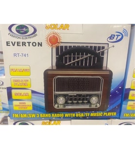Everton Rt-741 Bluetooth -Fm-Am-Sw-Usb-Tf Card-Aux Nostaljik Radyo (Alev ışık Görselli )