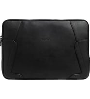 Premium Laptop Kılıfı, 13-14 inç, Su Geçirmez Suni Deri, 35x25x2.5 cm, Modern Tasarım, Siyah, Fermuarlı, İş ve Günlük Kullanım İçin