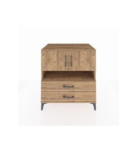 Kronos Şifonyer 3 Raflı 2 Çekmeceli 2 Kapaklı 88x59x96 Çam-Çam