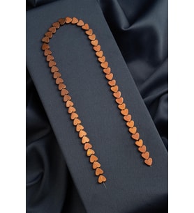 Hematit Doğal Taş Parlak Kahverengi Kalp Kesim 8x2mm Dizi [AA]