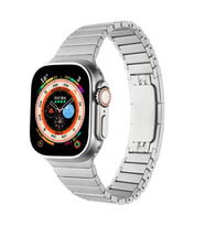 Watch 10 46mm KRD-35 Parçalı Çizgi Tasarım Metal Kordon (Gri)