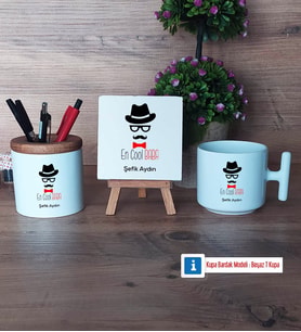 En Cool Baba Dekoratif Taş, Kalemlik, T Kupa Bardak Hediye Babaya Hediye