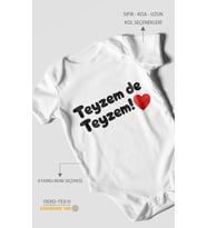 Teyzem De Teyzem! Kısa Kollu Bebek Body %100 Pamuk