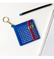 Çarpım Tablosu Anahtarlığı – Eğitici Matematik Oyuncağı  Çocuklar İçin Pratik Çarpma Öğrenme Aracı (Mavi)